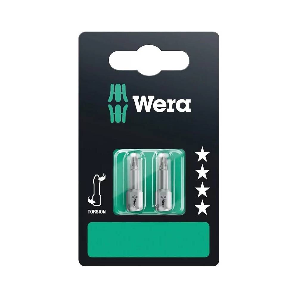 Atsuktuvo antgaliai Wera Torsion 2 vnt PH1 x 25mm