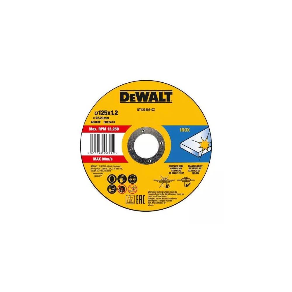 Pjovimo diskas Dewalt DT42340Z-QZ, 125 mm x 1.2 mm x 22.23 mm