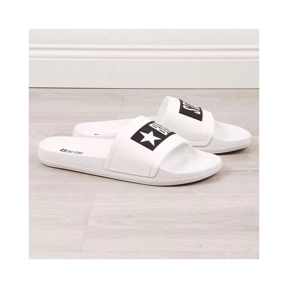 White Big Star M DD174700 pool slippers for the pool