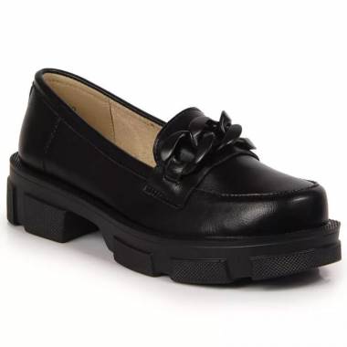 Leather shoes with chain Filippo W PAW252C black