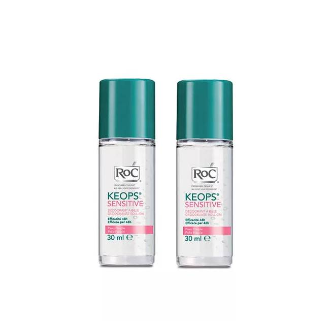 Roc Keops Sensitive Roll On Deodorant 2x30ml