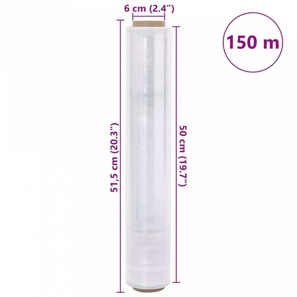 Stretch Film 50 cm x 150-300 m (2 or 6 Pack)