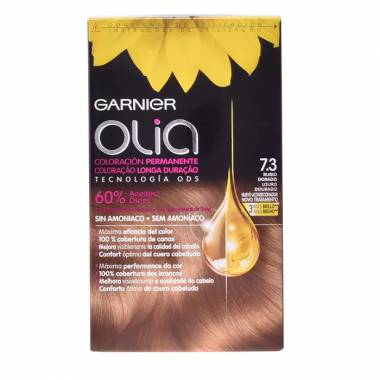 "Garnier Olia" permanentiniai dažai 7.3 Auksinė tamsi šviesiaplaukė