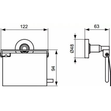 "Ideal Standard" tualetinio popieriaus laikiklis IOM