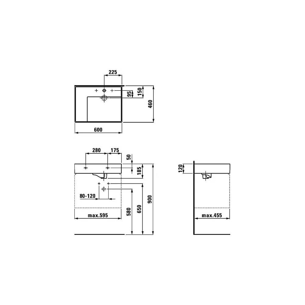 Laufen praustuvas Kartell 8.1033.5.000.104.1