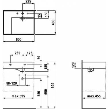 Laufen praustuvas Kartell 8.1033.5.000.104.1