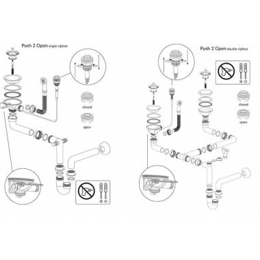 EVAN 111 + nano PVD 1 dubens kriauklė su praustuvu + taupymo sifonas PVD spalva / gryna anglis / aukso elementai