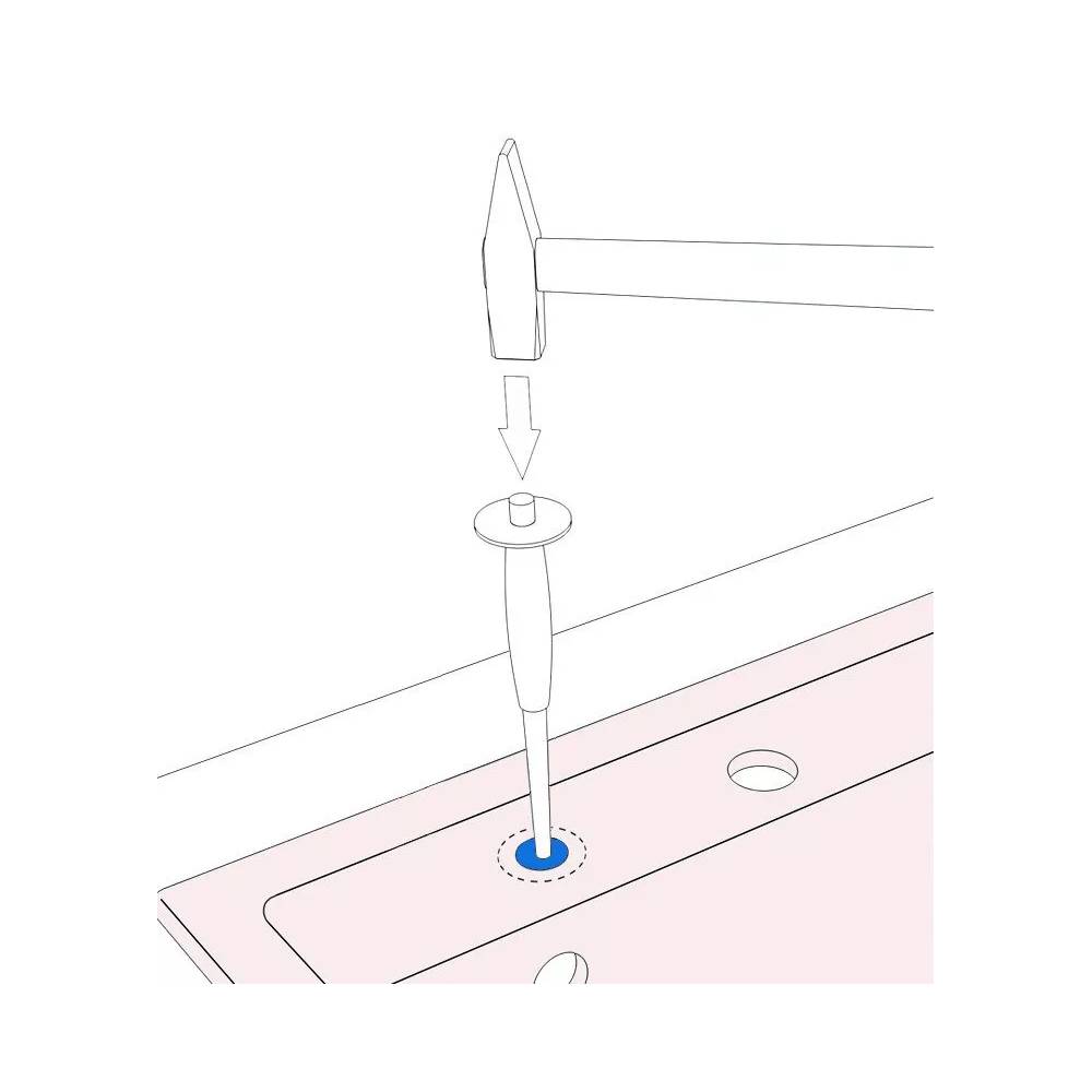 EVAN 136 XL + nano PVD 1 dubens plautuvė su praustuvu + taupymo sifonas PVD spalva / sniego baltumo / vario elementai