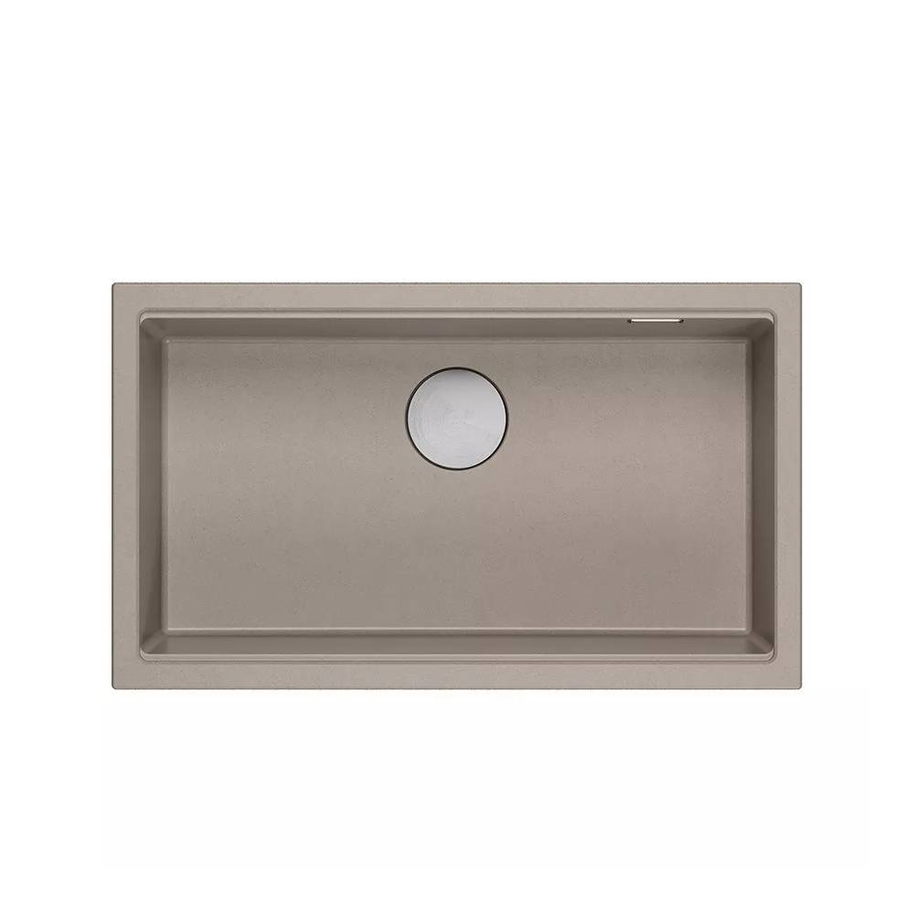 LOGAN 110 GraniteQ soft taupe 76x44x23,5 cm 1 dubens plautuvė su rankiniu sifonu / plienas