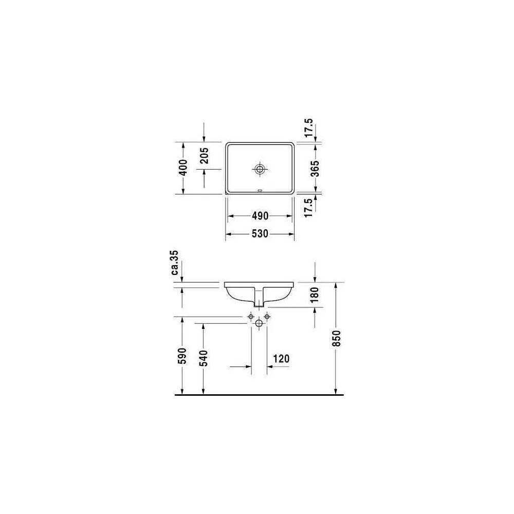 "Duravit Starck 3" rankų praustuvas 0305490000