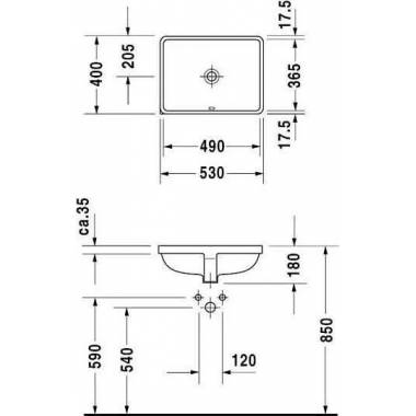 "Duravit Starck 3" rankų praustuvas 0305490000