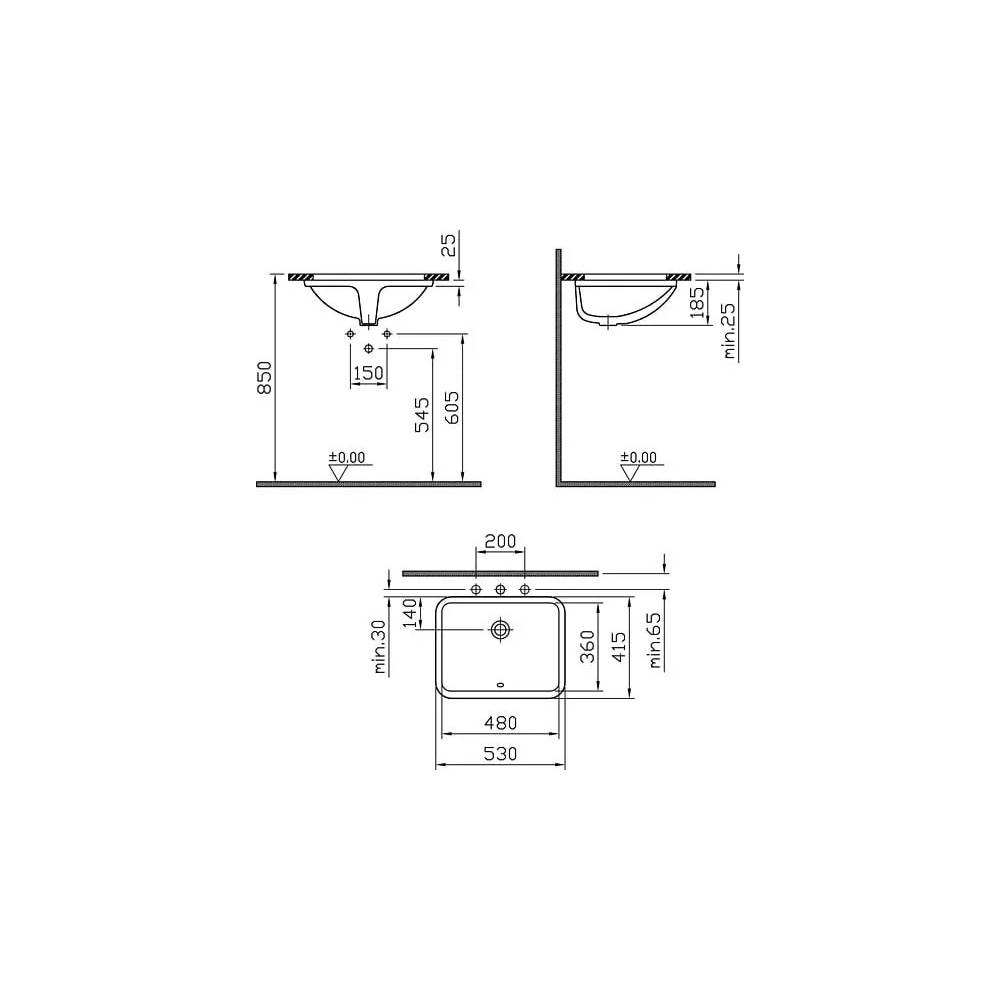 "VitrA" praustuvas S50 5339B003