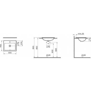 Vitra kriauklė S20 5465B003