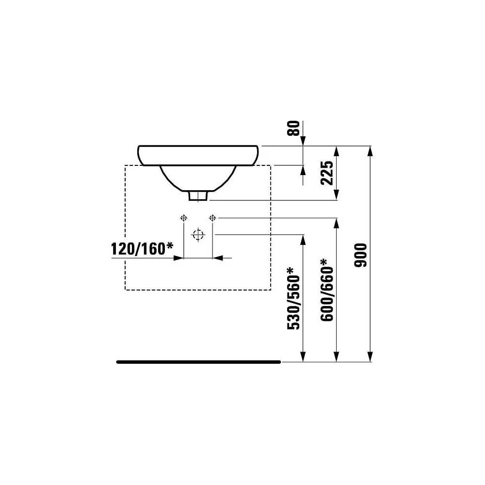 Laufen praustuvas Alessi One 8.1397.1.400.104.1