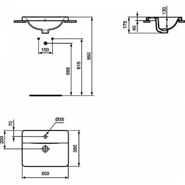 Ideal Standard išlietne Connect E504301