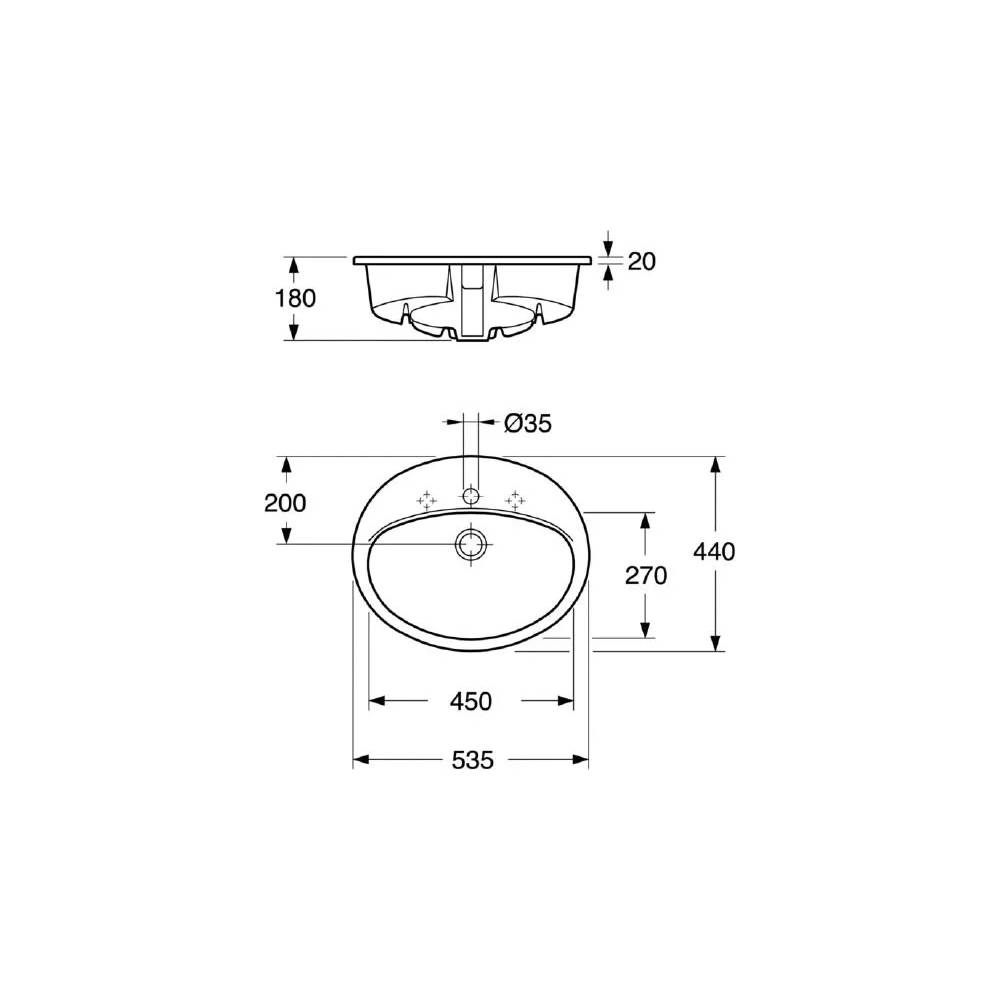 "Gustavsberg" praustuvas Basic 7G285301