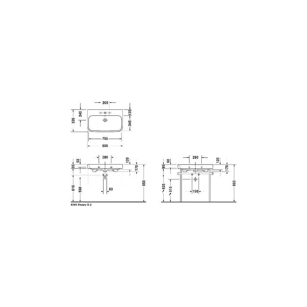 "Duravit" kriauklė "Happy D.2" 2318800000