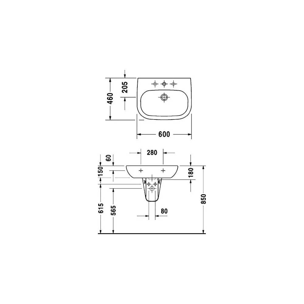 "Duravit D-Code" plautuvės 23106000002