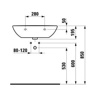 Laufen praustuvas Pro 8.1095.3.000.104.1