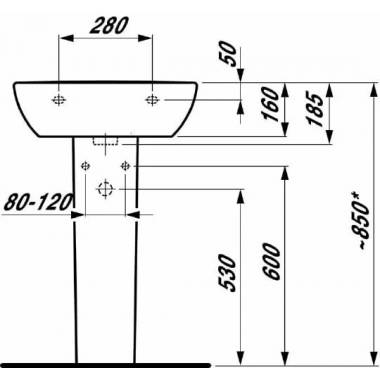 Laufen praustuvas Pro 8.1095.1.000.104.1