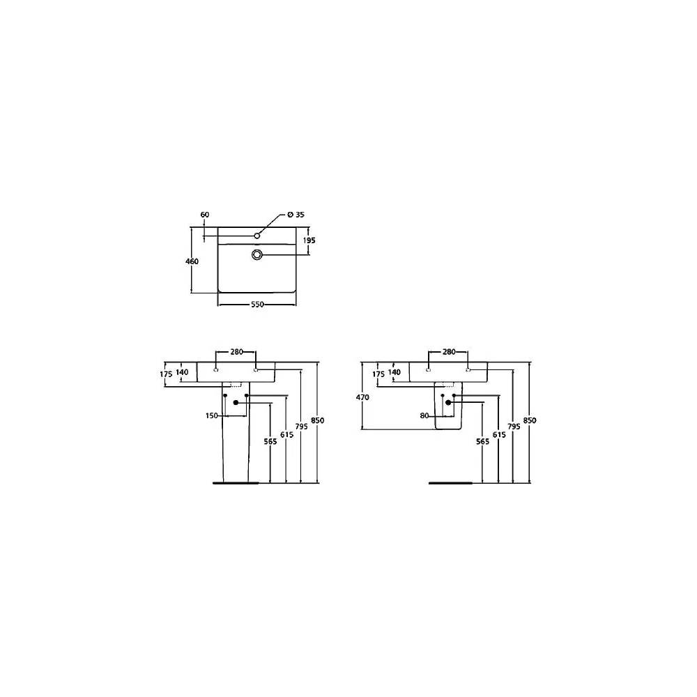 Ideal Standard išlietne Connect Cube E784401