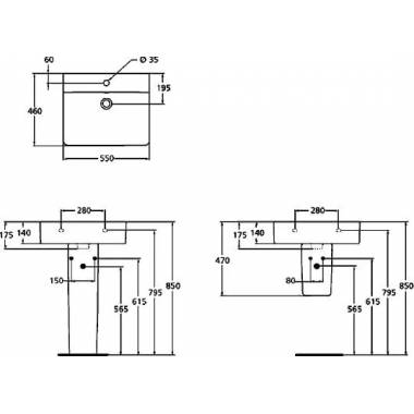 Ideal Standard išlietne Connect Cube E784401