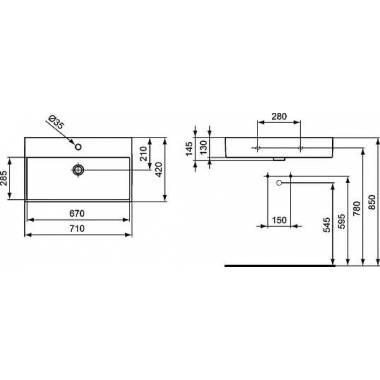 "Ideal Standard" praustuvas "Strada" K078201