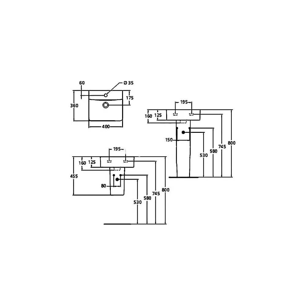 "Ideal Standard Connect Cube" rankų plautuvė E803301