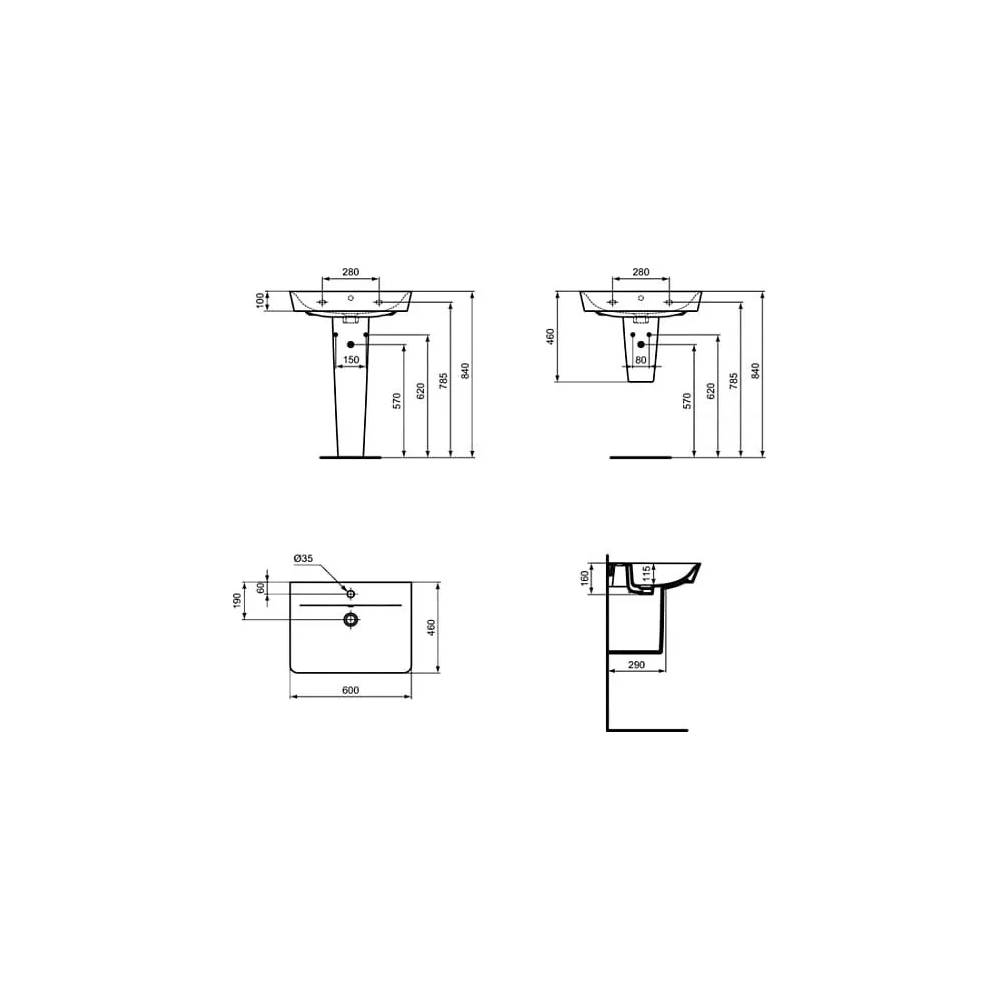 Ideal Standard išlietne Connect Air Cube E074201