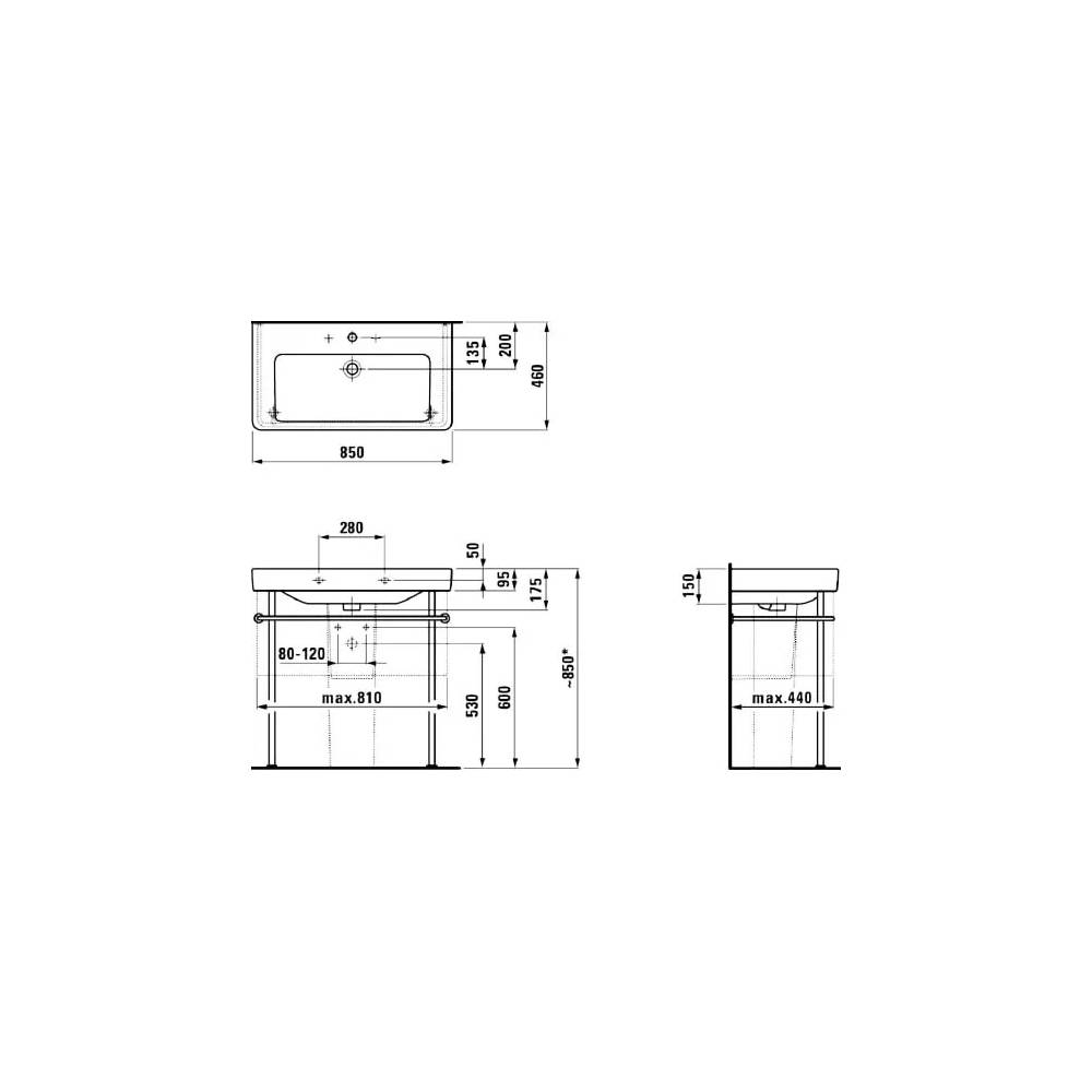 Laufen praustuvas Pro S 8.1396.5.000.104.1