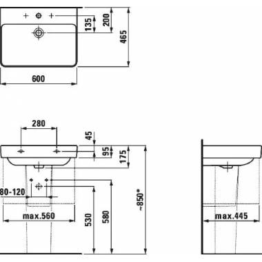 Laufen praustuvas Pro S 8.1096.3.000.104.1