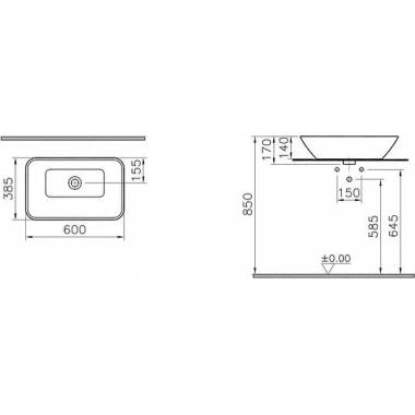 "VitrA" praustuvas Geo 4425B003