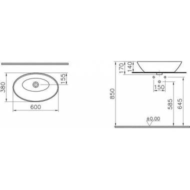 "VitrA" praustuvas Geo 4423B003-0016