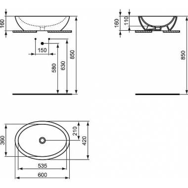 "Ideal Standard" praustuvas "Strada" K078401