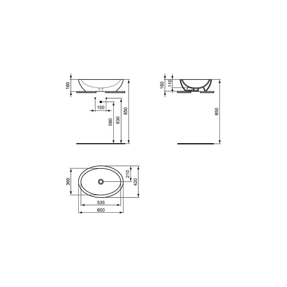 "Ideal Standard" praustuvas "Strada" K078401