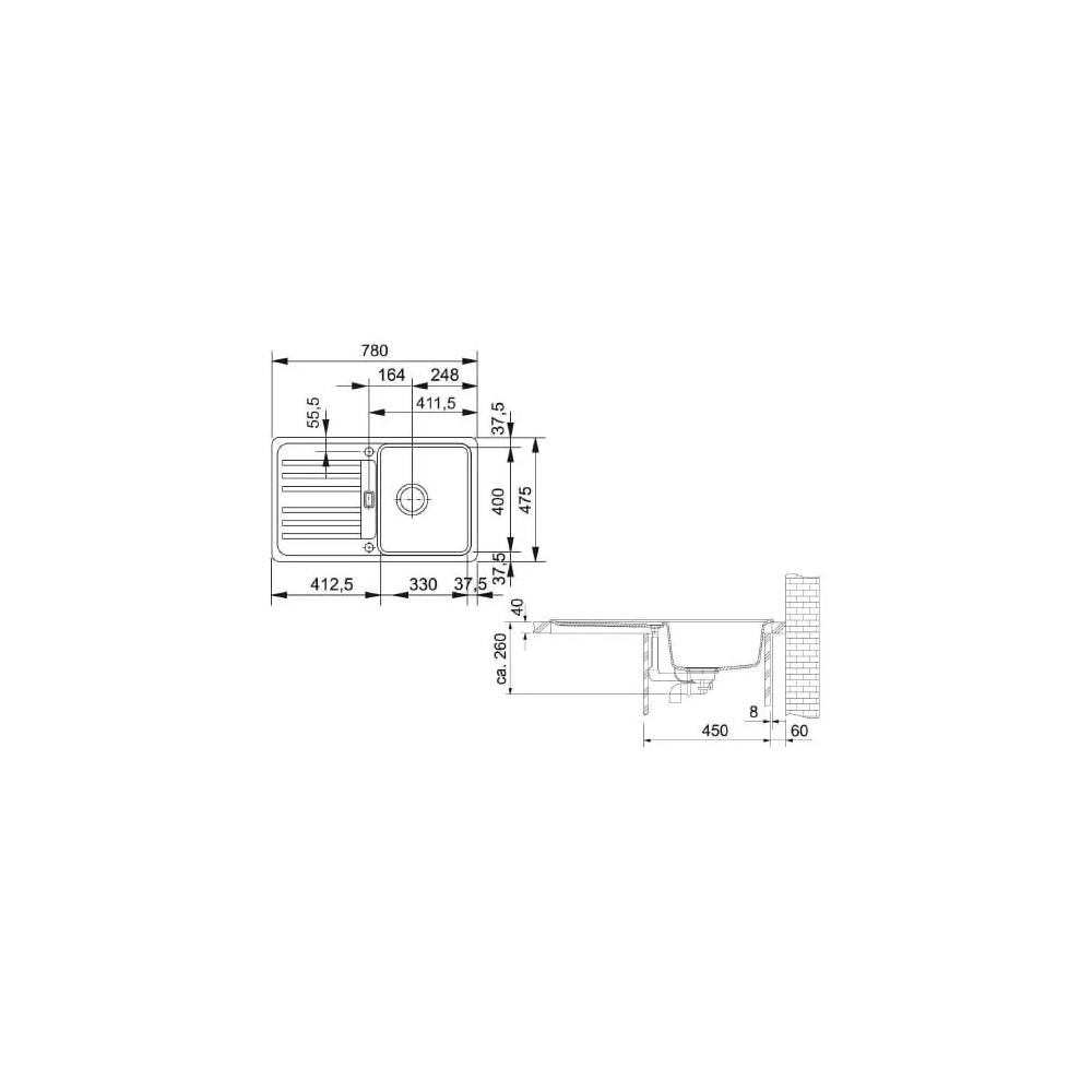 "Franke" virtuvės plautuvė "Euroform EFG 614-78