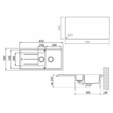 "Franke" virtuvės plautuvė Basis BFG 651