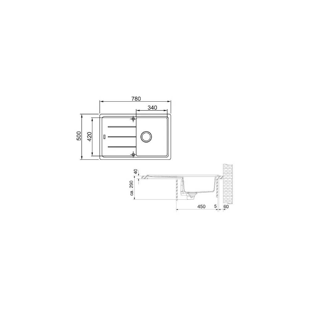 "Franke" virtuvės plautuvė Basis BFG 611