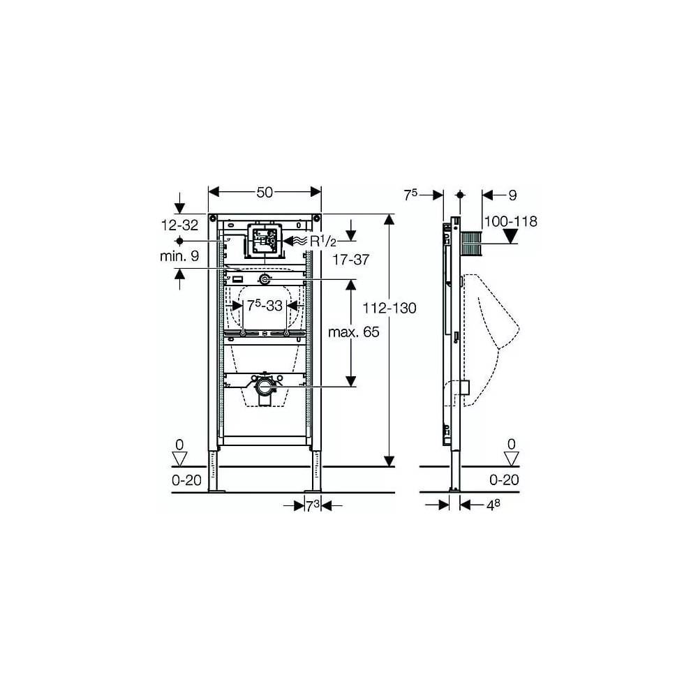 "Geberit Duofix" pisuaro rėmas 111.616.00.1