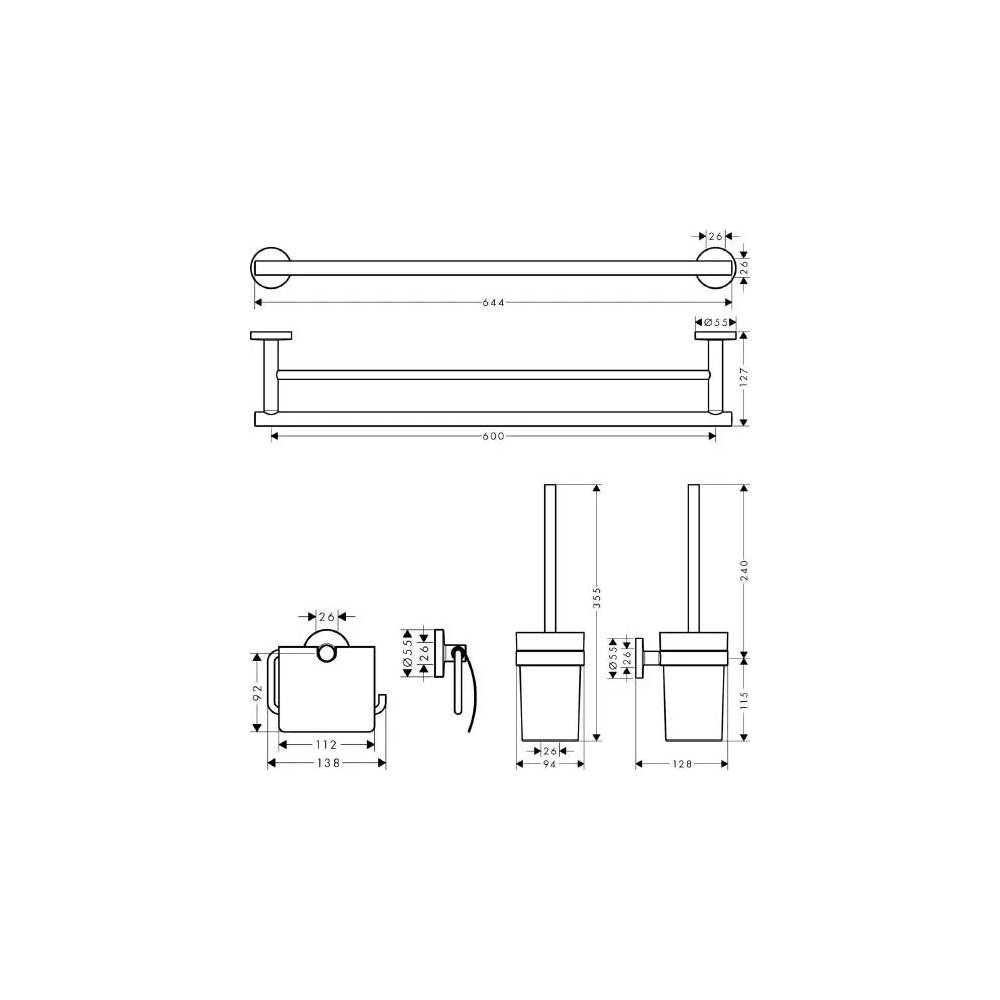 "Hansgrohe Logis" universalūs priedai (3 in 1)