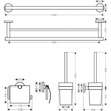 "Hansgrohe Logis" universalūs priedai (3 in 1)