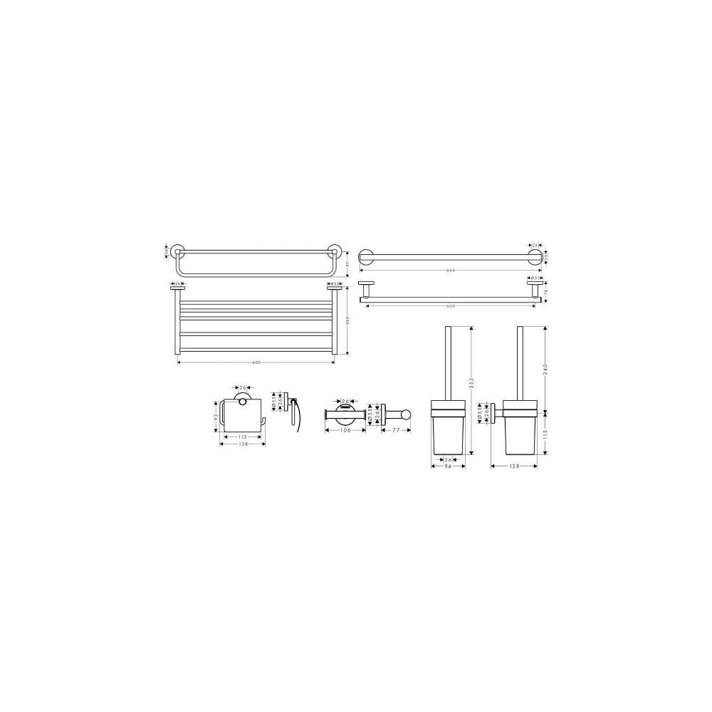 "Hansgrohe Logis" universalūs priedai (5 in 1)