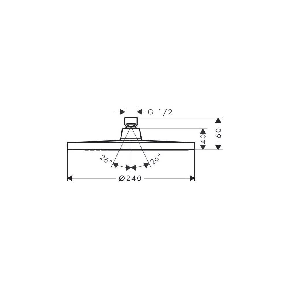 "Hansgrohe" viršutinė dušo kabina "Crometta S 240 1jet" 26723000