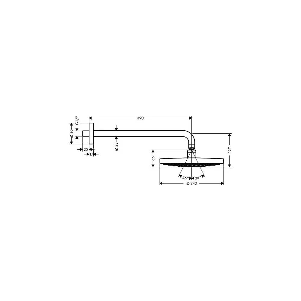 "Hansgrohe Raindance Select S 240 2jet viršutinė dušo kabina 26466400