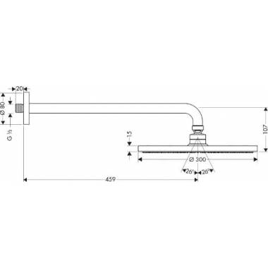 "Hansgrohe Raindance AIR" viršutinė dušo kabina 27492000