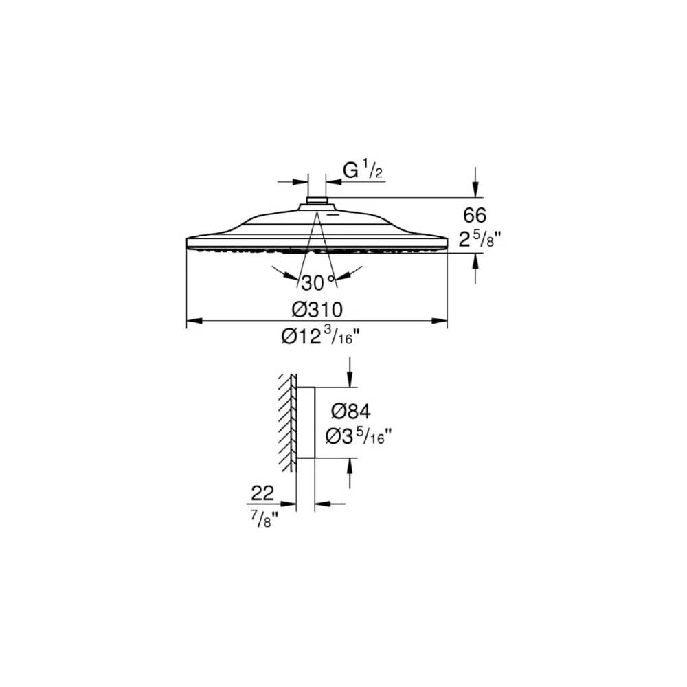 "Grohe Rainshower 310 SmartConnect" viršutinis dušas 26641000