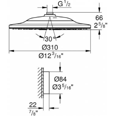 "Grohe Rainshower 310 SmartConnect" viršutinis dušas 26641000