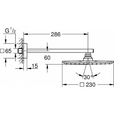 "Grohe Rainshower Allure 230" dušo kabina 26064000