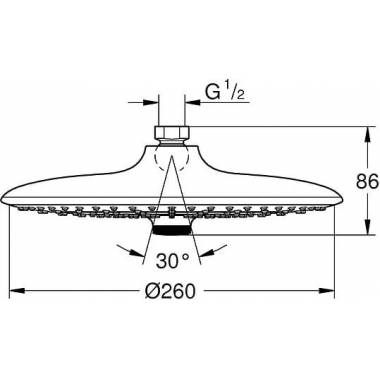 "Grohe Euphoria 260 SmartControl" viršutinė dušo kabina 26456000