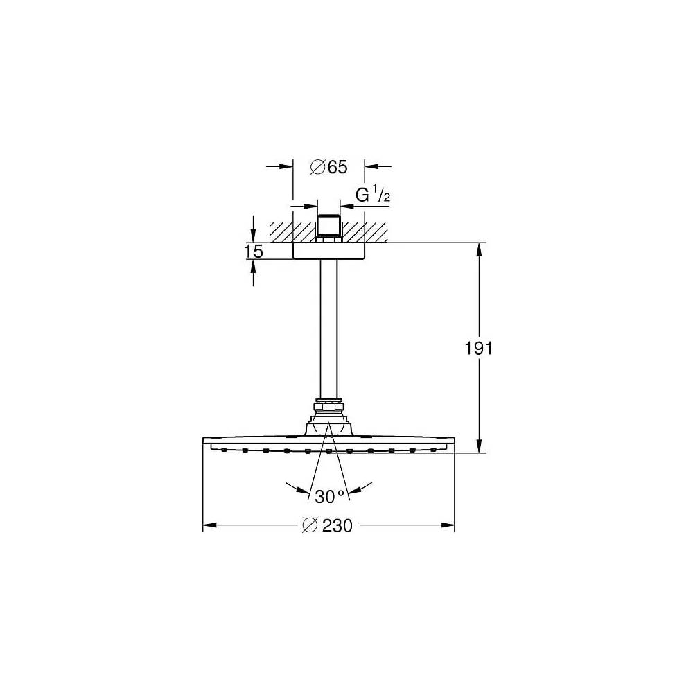 "Grohe Rainshower Allure 230" dušo kabina 26065000